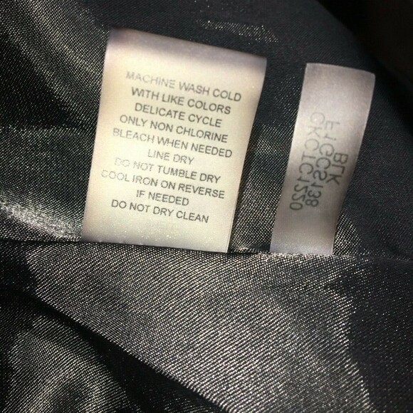 Calvin Klein Black Metallic Moto Micro Suede Jacket Motorcycle Zip Up Blazer S - Picture 9 of 9